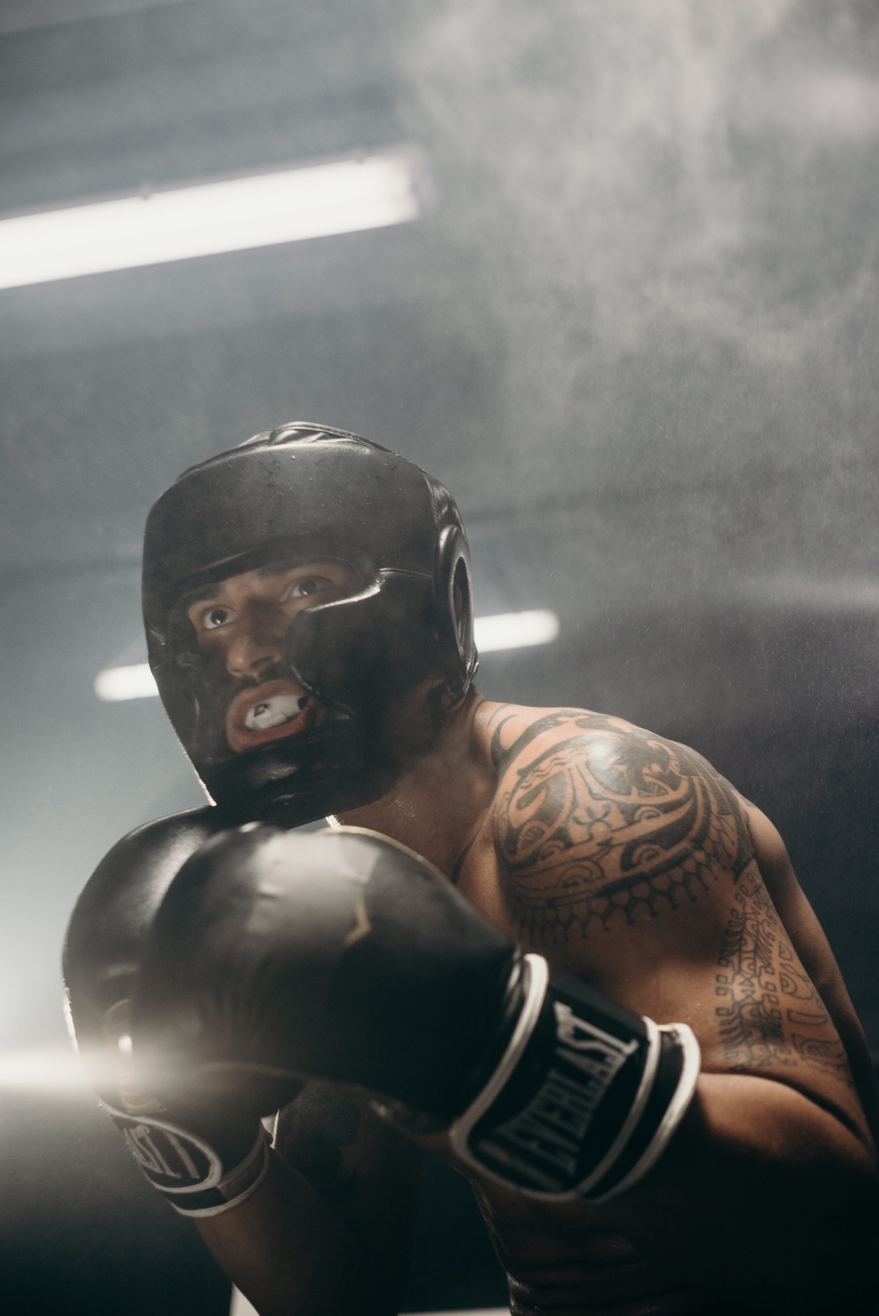 A boxer training in a boxing gym in las vegas