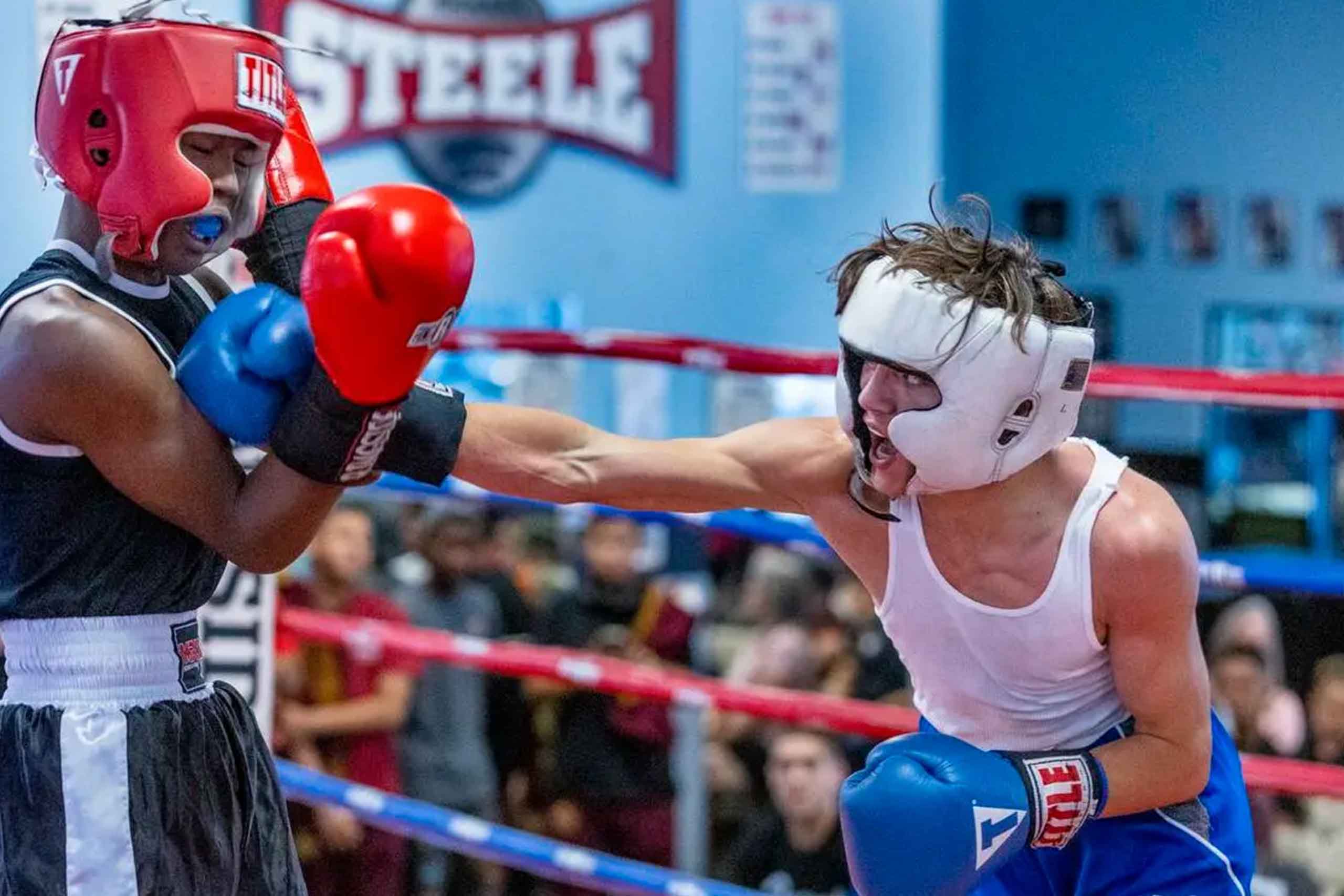 boxing fight event in Richard Steele's boxing gym Las Vegas