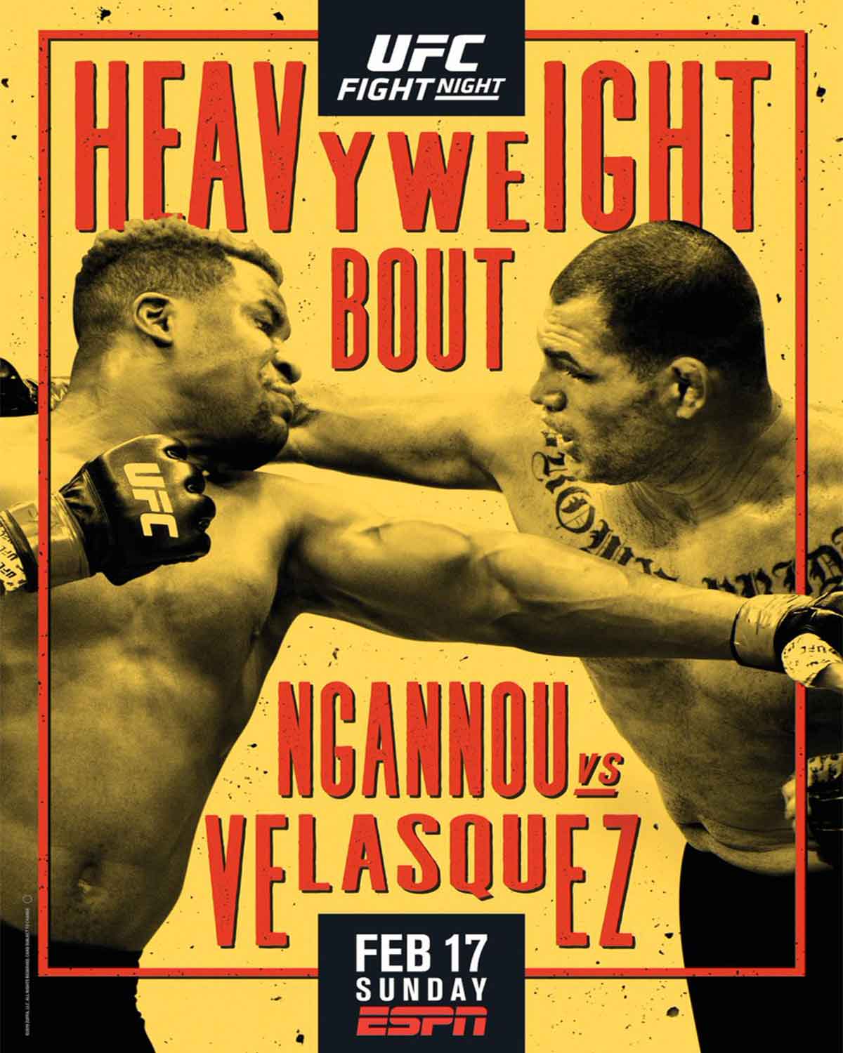 vintage ufc fight night poster